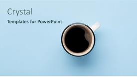  Presentation with dark blue world globe space - Theme featuring espresso-coffee-on-blue-background background and a sky blue colored foreground