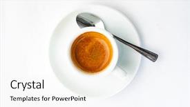  Presentation with coffee - Presentation theme with espresso coffee on the white background and a white colored foreground