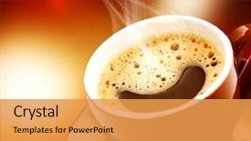  Presentation with coffee - Slides enhanced with espresso coffee background and a gold colored foreground