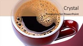  Presentation with coffee beans on a white - Colorful PPT theme enhanced with espresso isolated on white background backdrop and a yellow colored foreground