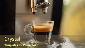  Presentation with minute - Beautiful PPT theme featuring espresso-machine-at-home-coffee backdrop and a tawny brown colored foreground