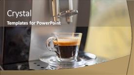 Presentation with minute - Slide set with espresso-machine-at-home-coffee background and a gray colored foreground