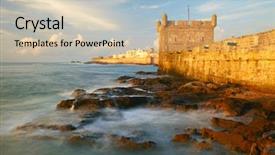  Presentation with africa - Cool new PPT layouts with essaouira fortress morocco africa backdrop and a soft green colored foreground