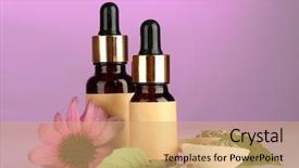  Presentation with essence - PPT theme featuring essence oil and purple echinacea background and a coral colored foreground