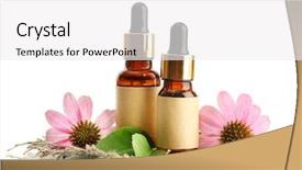  Presentation with essence - Amazing presentation having essence oil with purple echinacea backdrop and a white colored foreground