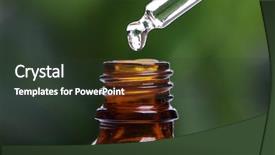  Presentation with essence - Colorful PPT theme enhanced with essence over brown glass bottle backdrop and a dark gray colored foreground