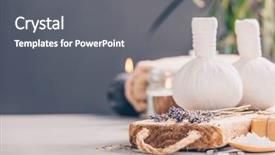  Presentation with spa concept - Colorful presentation enhanced with essencials - spa concept on concrete background backdrop and a gray colored foreground