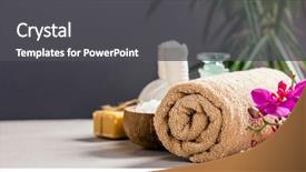  Presentation with spa concept - Amazing presentation having essencials - spa and relaxation concept backdrop and a dark gray colored foreground
