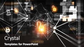  Presentation with crypto - Cool new slide deck with essense of crypto currency backdrop and a wine colored foreground