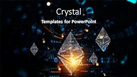  Presentation with crypto - Beautiful PPT theme featuring essense of crypto currency backdrop and a black colored foreground
