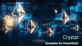  Presentation with crypto - Amazing slide set having essense of crypto currency backdrop and a navy blue colored foreground