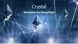  Presentation with crypto - Amazing presentation design having essense of crypto currency backdrop and a ocean colored foreground