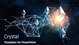  Presentation with crypto - PPT theme with essense-of-crypto-currency background and a navy blue colored foreground