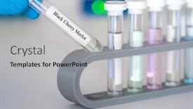  Presentation with test tube laboratory - Slides having essential-aroma-oil-in-test background and a light gray colored foreground