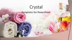 Presentation with essential oil - Theme with essential aroma oil towel background and a white colored foreground