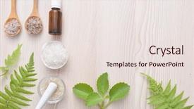  Presentation with spa concept - Audience pleasing slide deck consisting of essential from nature leaves fern backdrop and a lemonade colored foreground