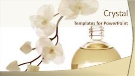  Presentation with orchid - Cool new PPT theme with essential oil and orchid flowers backdrop and a lemonade colored foreground