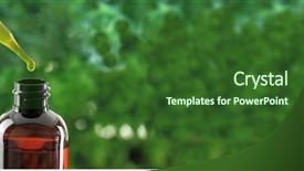  Presentation with essential oil - Presentation enhanced with essential oil bottle on green background and a forest green colored foreground