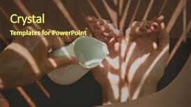  Presentation with essential oil - Colorful slide deck enhanced with essential oil in jug pouring backdrop and a tawny brown colored foreground