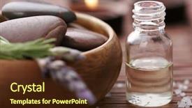  Presentation with essential oil - Colorful presentation design enhanced with essential oil massage stone backdrop and a tawny brown colored foreground