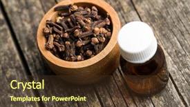  Presentation with clove - Theme enhanced with essential oil of cloves background and a tawny brown colored foreground