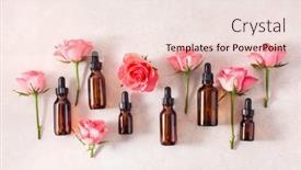  Presentation with oils - Slide deck enhanced with essential-oils-in-bottles-rose background and a lemonade colored foreground