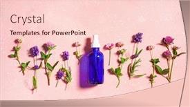  Presentation with oils - Beautiful PPT theme featuring essential-oils-summer-wild-medical backdrop and a lemonade colored foreground