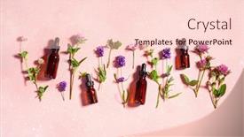  Presentation with oils - Colorful presentation design enhanced with essential-oils-summer-wild-medical backdrop and a lemonade colored foreground