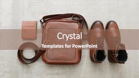  Presentation with business casual - Theme having business essentials - men's casual outfits and gray background and a violet colored foreground