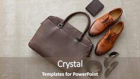  Presentation with business casual - Audience pleasing presentation design consisting of business essentials - men's casual outfits and gray backdrop and a tawny brown colored foreground