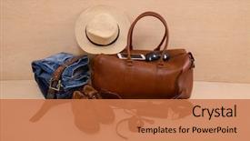  Presentation with fashion accessories - Colorful slides enhanced with business essentials - men's mans fashion and accessories-wooden backdrop and a coral colored foreground