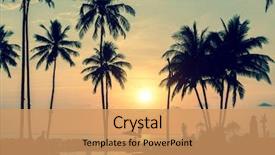  Presentation with south asia - Beautiful PPT layouts featuring est mago - magical sunset on the tropical backdrop and a coral colored foreground