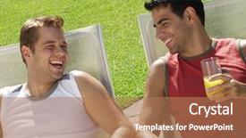  Presentation with german shepherd two young puppys - Slide deck featuring estability - two young friends enjoying background and a  colored foreground