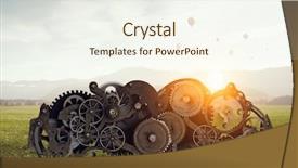  Presentation with well - Audience pleasing PPT layouts consisting of establishment - concept of well established work backdrop and a  colored foreground