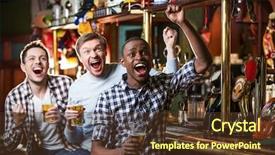  Presentation with beer and wine - Colorful presentation theme enhanced with establishment - expression fans with beer indoors backdrop and a tawny brown colored foreground