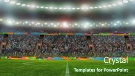 Presentation with stadium - Presentation design consisting of estadio - stadium abstract football background and a forest green colored foreground