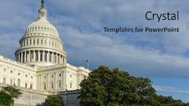  Presentation with united states capitol building - PPT theme with politicas de estado - united states capitol building background and a teal colored foreground