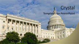  Presentation with united states capitol building - Slide deck enhanced with politicas de estado - united states capitol building background and a  colored foreground
