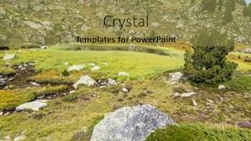  Presentation with lake - Colorful PPT theme enhanced with estany-primer-lake-in-andorra backdrop and a gold colored foreground