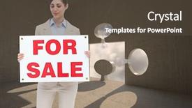  Presentation with estate - Theme having estate agent holding for sale background and a tawny brown colored foreground