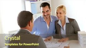  Presentation with real estate - Amazing presentation having estate agent to buy property backdrop and a tawny brown colored foreground