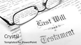  Presentation with estate planning - Beautiful PPT layouts featuring estate planning - envelope with last will backdrop and a white colored foreground