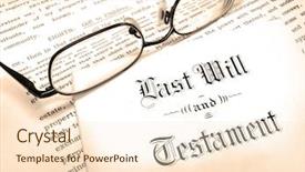  Presentation with estate planning - Slides with estate planning - envelope with last will background and a lemonade colored foreground