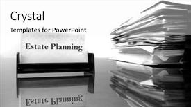  Presentation with estate planning - PPT theme with estate planning business card background and a white colored foreground