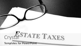  Presentation with estate planning - Slides with estate-tax-taxes-documents background and a white colored foreground