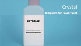  Presentation with enzyme - Slides featuring esterase-sample-of-plastic-eating background and a light blue colored foreground