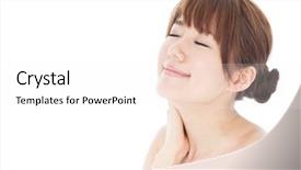  Presentation with esthetic - Theme with esthetic - beautiful young woman portrait background and a  colored foreground