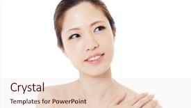  Presentation with black women beautiful woman - Audience pleasing slides consisting of esthetic - beautiful young woman portrait backdrop and a lemonade colored foreground