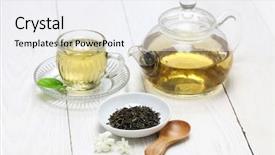  Presentation with esthetic - Theme enhanced with esthetic - jasmine tea background and a white colored foreground
