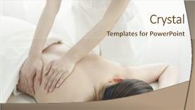  Presentation with back ground hvac - Colorful slide deck enhanced with esthetician who massages a back backdrop and a sky blue colored foreground